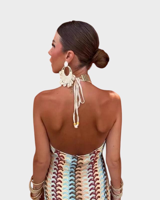Judite - Vestido de Praia Boho em Crochê