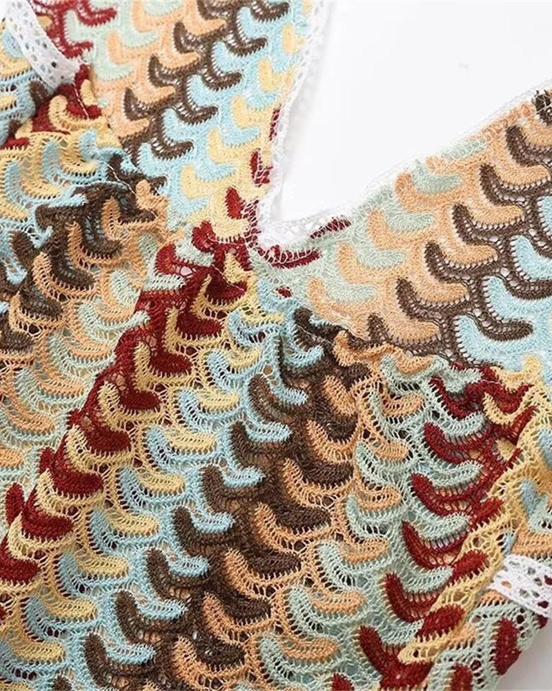 Judite - Vestido de Praia Boho em Crochê