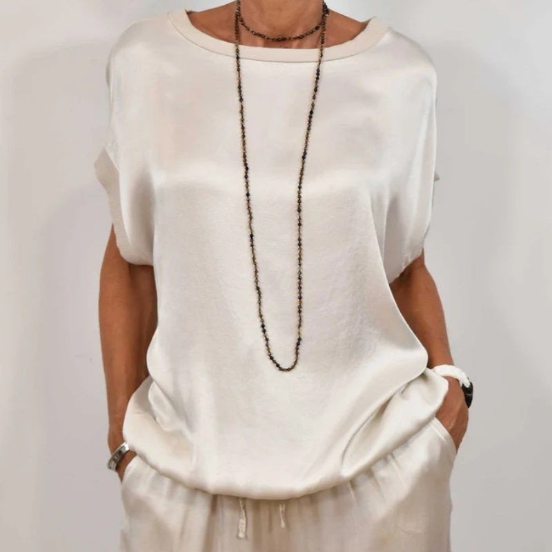 Cátia - Conjunto Camisa Solta Elegante